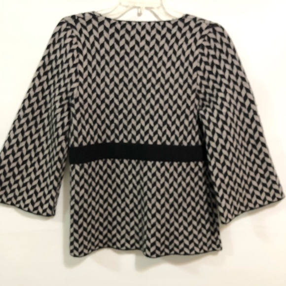Heather B sweater jacket/ cardigan EUC black & Gray sz S - Picture 5 of 11